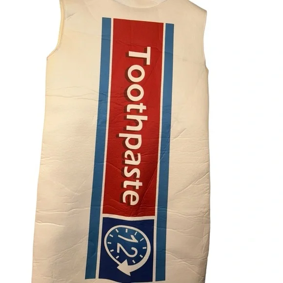 Adult funny tube of toothpaste halloween unisex costume One size - Picture 2 of 3